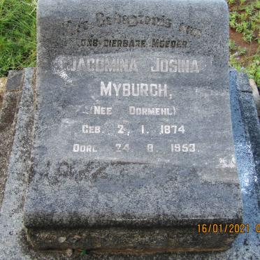 MYBURGH Jacomina Josina nee DORMEHL 1874-1953