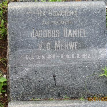 MERWE Jacobus Daniel, v.d. 1898-1942