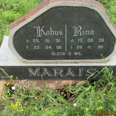 MARAIS Kobus 1931-1996 &amp; Rina 1936-1995