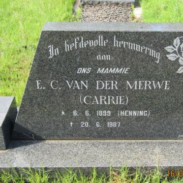 MERWE G.P., van der 1899-1982 &amp; E.C. HENNING 1899-1987