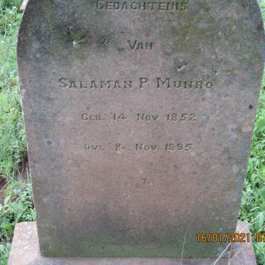 MUNRO Salaman P. 1852-1895