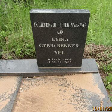 NEL Lydia  nee BEKKER 1933-2010