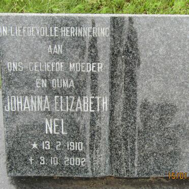 NEL Johanna Elizabeth 1910-2002