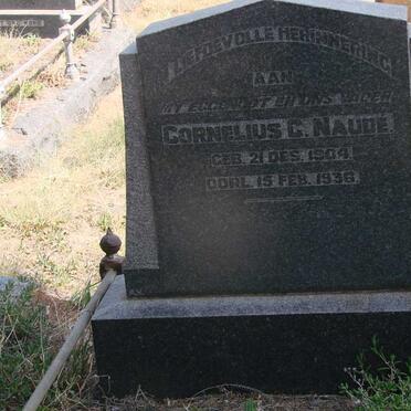 NAUDE Cornelius C. 1904-1936