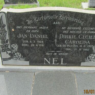 NEL Jan D. 1904-1991 &amp; Dirkie C. C. DU PLESSIS 1905-1982