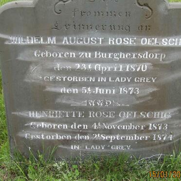 OELSCHIG Wilhelm August Rose 1870-1873 :: OELSCHIG Henriette Rose 1873-1874