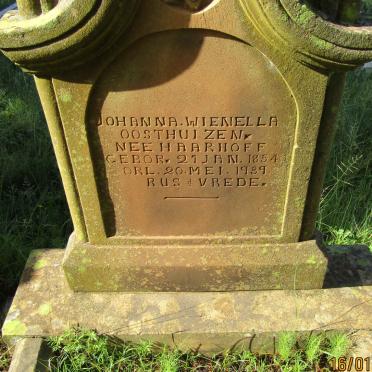 OOSTHUIZEN Johanna Wienella nee HAARHOFF 1854-1939