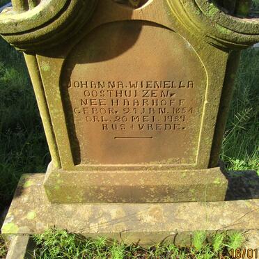 OOSTHUIZEN Johanna Wienella nee HAARHOFF 1854-1939