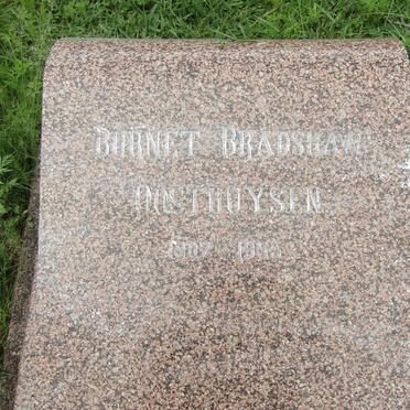 OOSTHUYSEN Burnet Bradshaw 1907-1955