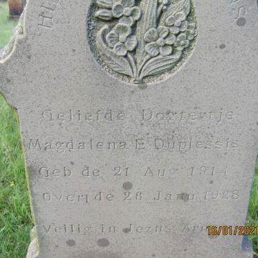 PLESSIS Magdalena E., du 1914-1928