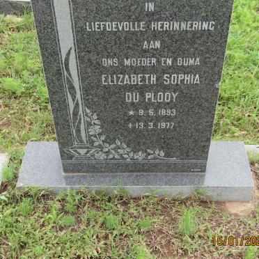 PLOOY Elizabeth Sophia, du 1893-1977