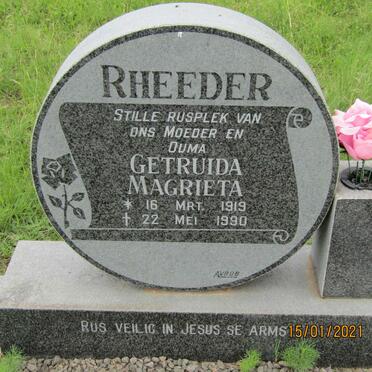 RHEEDER Getruida Magrieta 1919-1990