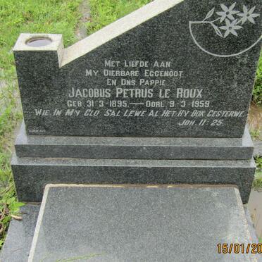 ROUX Jacobus Petrus, le 1895-1959