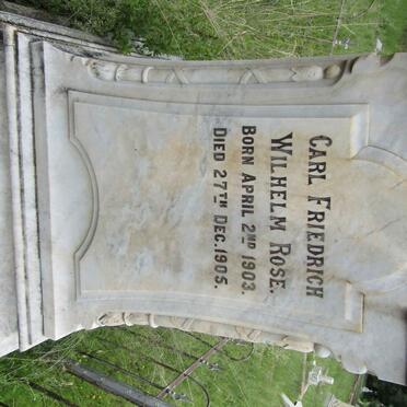 ROSE Carl Friedrich Wilhelm 1903-1905