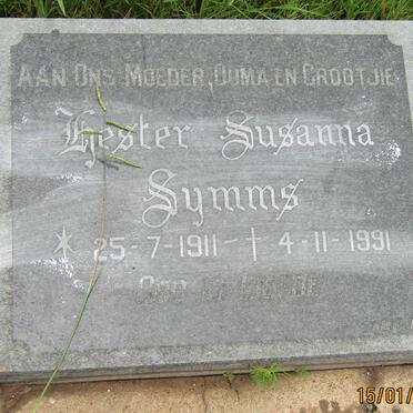 SYMMS Hester Susanna 1911-1991