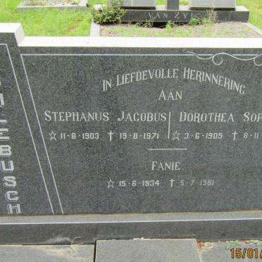 SCHLEBUSCH Stephanus Jacobus 1903-1971 &amp; Dorothea Sophia 1905-1996 :: SCHLEBUSCH Fanie 1934-1981