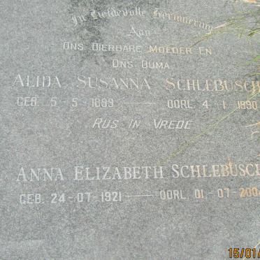 SCHLEBUSCH Alida Susanna 1899-1990 :: SCHLEBUSCH Anna Elizabeth 1921-2004
