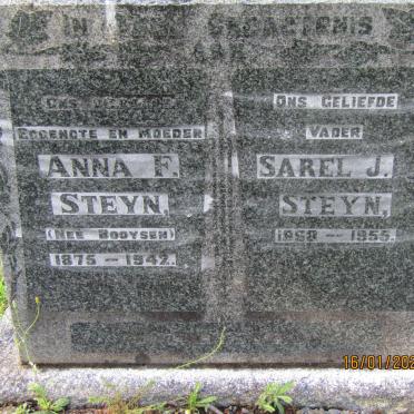 STEYN Sarel J. 1868-1955 &amp; Anna F. BOOYSEN 1875-1942