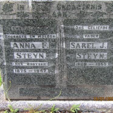 STEYN Sarel J. 1868-1955 &amp; Anna F. BOOYSEN 1875-1942