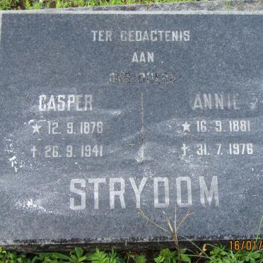 STRYDOM Casper 1878-1941 &amp; Annie 1881-1976