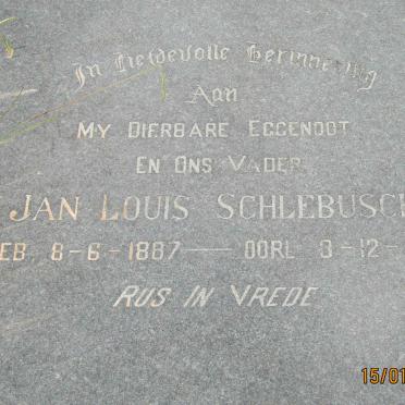 SCHLEBUSCH Jan Louis 1887-1965