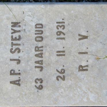 STEYN A.P.J. -1931