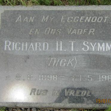 SYMMS Richard H.T. 1898-1969