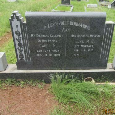 SMIT Carel N. 1904-1970 &amp; Elsie M.E. MEINTJES 1917-