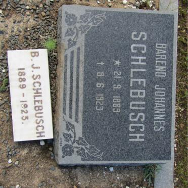SCHLEBUSCH Barend Johannes 1889-1923