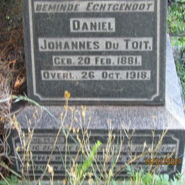 TOIT Daniel Johannes, du 1881-1918