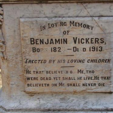 VICKERS Benjamin 1828-1913