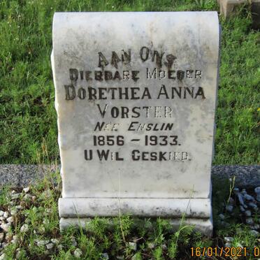 VORSTER Dorethea Anna nee ENSLIN 1856-1933