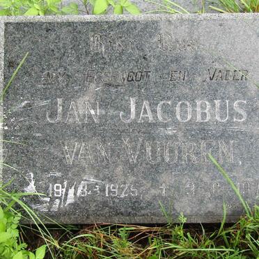 VUUREN Jan Jacobus, van 1925-1978