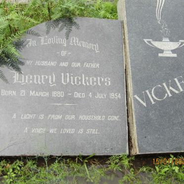 VICKERS Henry 1880-1954 &amp; Maria J.E. VORSTER 1882-1967