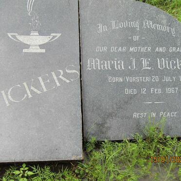 VICKERS Henry 1880-1954 &amp; Maria J.E. VORSTER 1882-1967