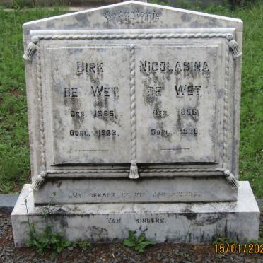 WET Dirk, de 1856-1938 &amp; Nicolasina 1856-1938