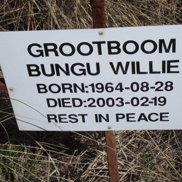 GROOTBOOM Bungu Willie 1964-2003