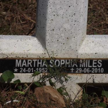 MILES Martha Sophia 1952-2010