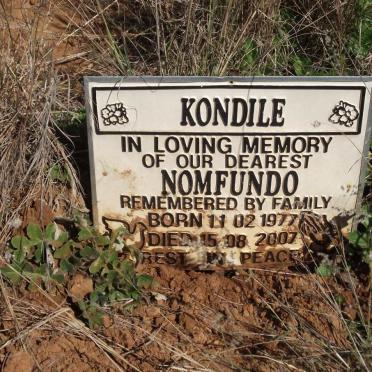 KONDILE Nomfundo 1977-2007