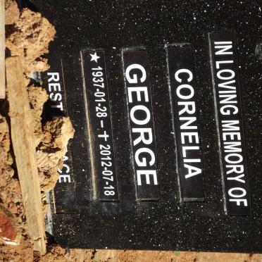 GEORGE Cornelia 1937-2012