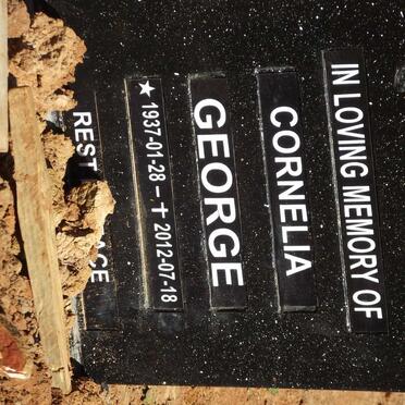 GEORGE Cornelia 1937-2012