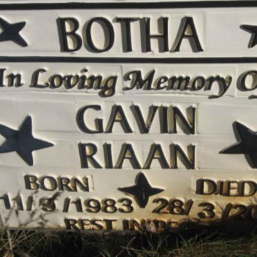 BOTHA Gavin Riaan 1983-2008