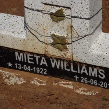 WILLIAMS Mieta 1922-2011