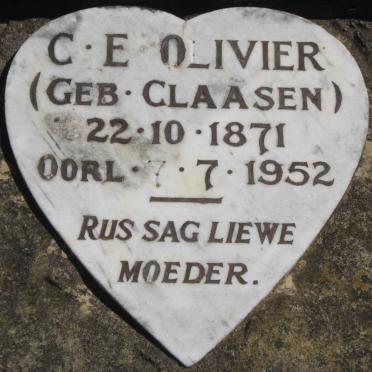 OLIVIER C.E. nee CLAASEN 1871-1952
