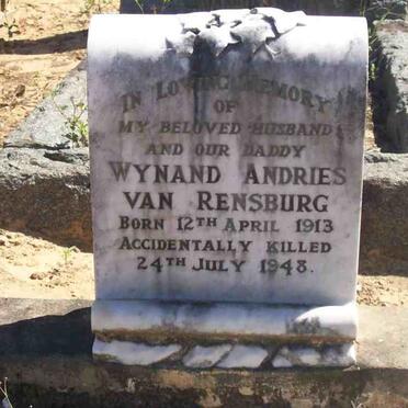 RENSBURG Wynand Andries, van -1913