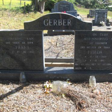 GERBER Frans 1912- &amp; Frieda 1928-1987