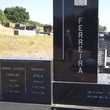 FERREIRA Hendrik Jacobus Cornelius 1929-1972 &amp; Marjorie Stella 1936-1991