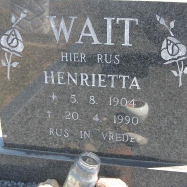 WAIT Henrietta 1904-1990