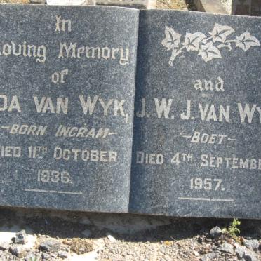 WYK J.W.J.,van -1957 &amp; Ida INGRAM -1936