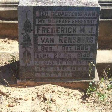 RENSBURG Frederick M.J., van 1886-1945